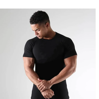 Men Running Compression T-shirt Short Sleeve Sport Tees Gym Fitness Sweatshirt Male Jogging Tracksuit Homme Athletic Shirt Tops